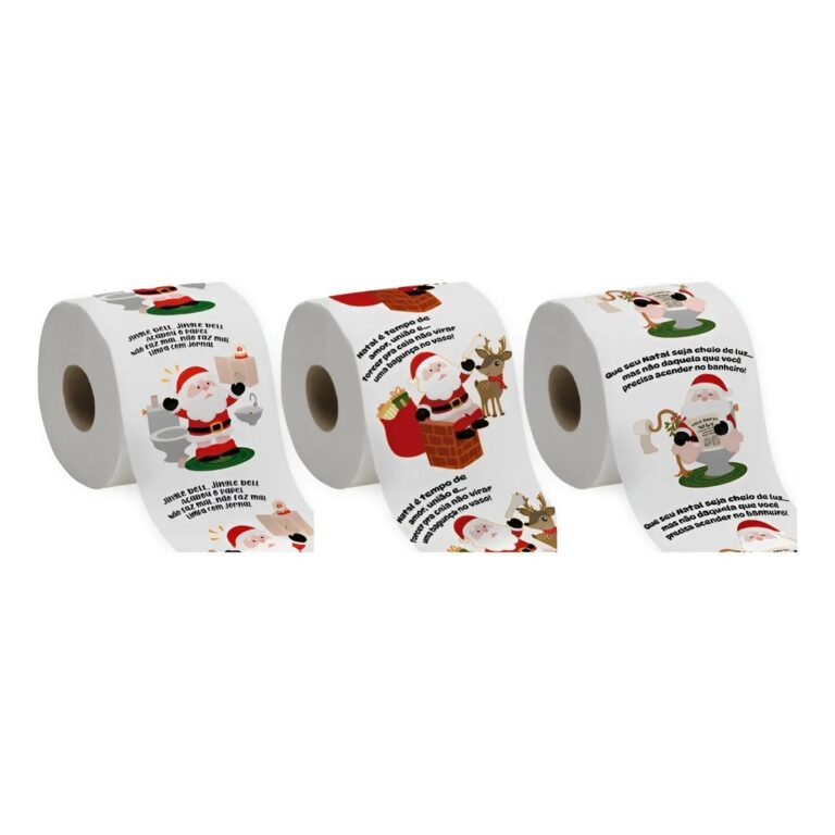 Kit 2 Papel Higiênico Papai Noel Decorativo Sonho