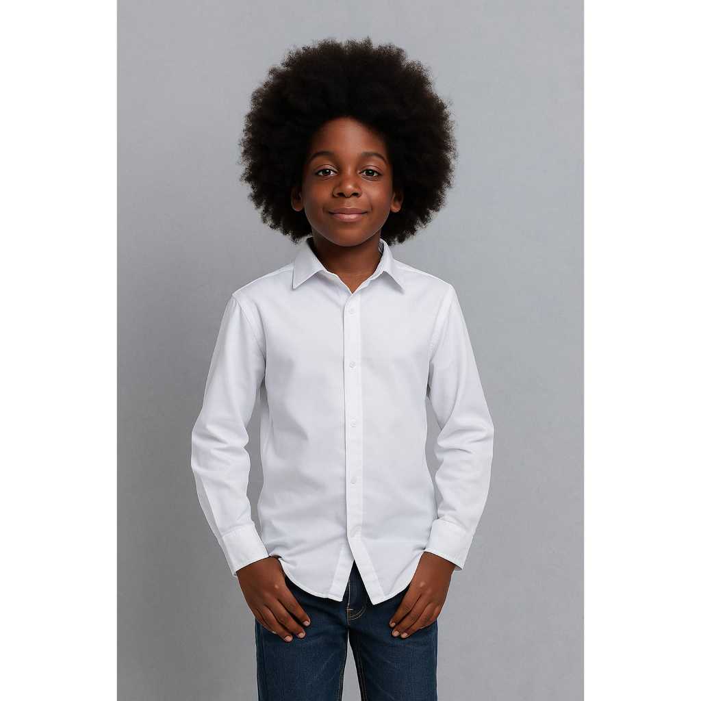 Camisa Social Infantil Manga Longa Luxo