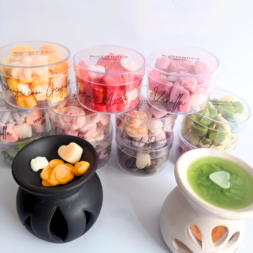 Wax Melts Cera pastilhas perfumada para usar no rechaud de cerâmica ou elétrico vários aromas