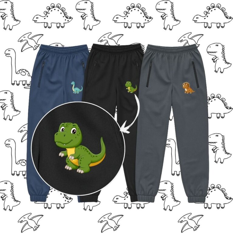 Kit 3 Calça de 2 Ao 16 ANOS DINOSSAURO Infantil J