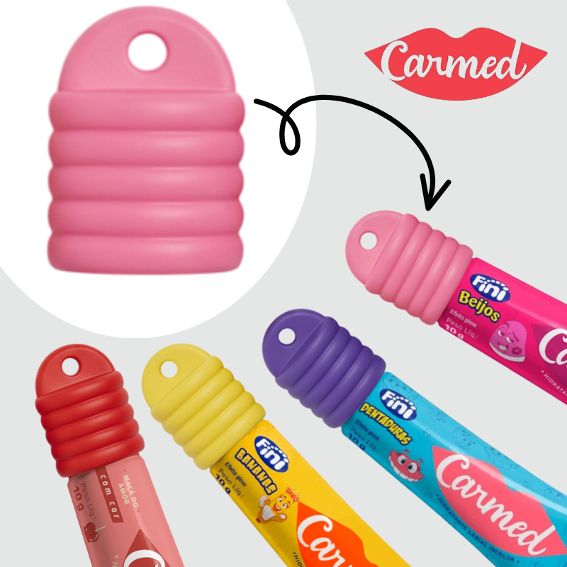 Tampa Chaveiro para Carmed Fini, Gloss, Lip Balm, Reparo Labial e similares