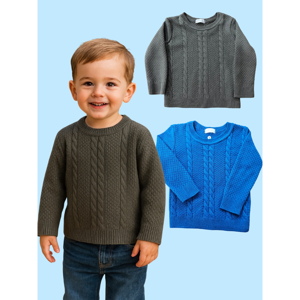 Blusa Tricot Infantil trabalhada meninos