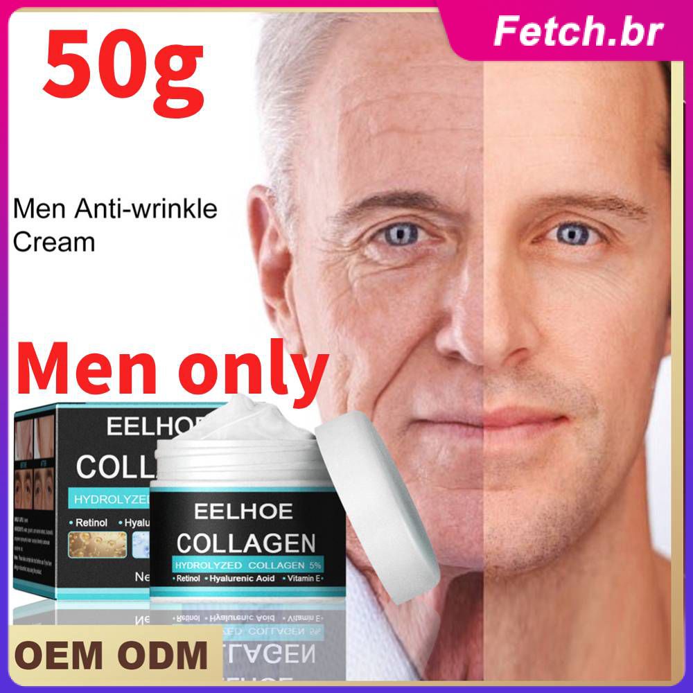 EELHOE Creme Anti Rugas Rosto Masculino Colágeno Retinol Ácido Hialurônico Vitamina E Ingredientes S