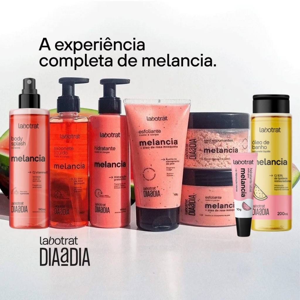 Kit Banho Labotrat de Melancia (Auxilia no Clareamento da Pele) Rosto e Corpo Dia a Dia