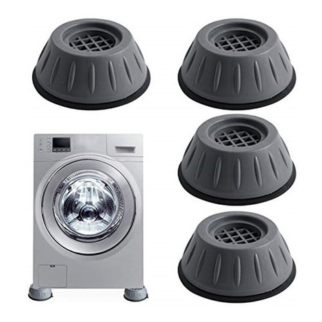 Kit 4 Pés De Máquina De Lavar Secadora Anti Vibr