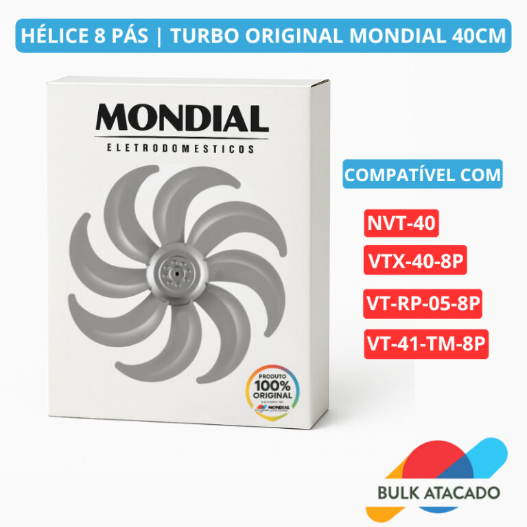 Hélice Original Ventilador Mondial 40cm | 8 Pás 