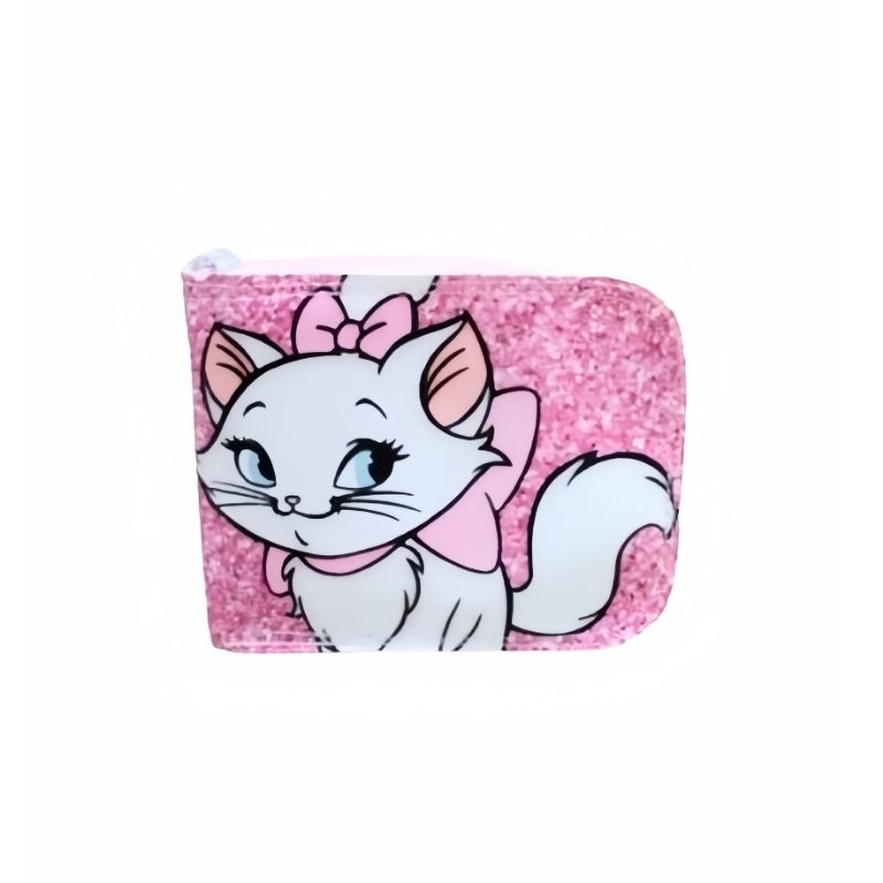 Carteira Infantil Gata Marie com Zíper  Para Meninas | Porta-Cartão e Dinheiro