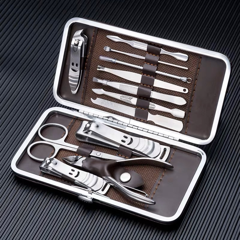 Kit 7 / 8 / 12 / 16 Cortador De Unha Manicure Portatil Estojo Pinca Tesoura