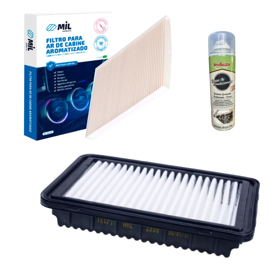 KIT TROCA FILTROS HB20 1.0 (12v) +  GRANADA LIMPA AR CONDICIONADO