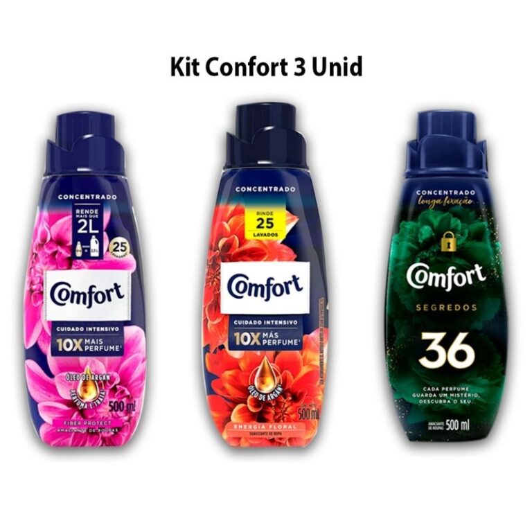 Amaciante Concentrado Comfort 500ml Kit com 3 Unid