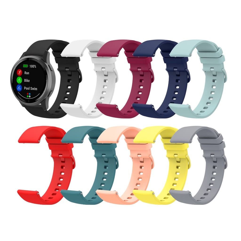 Lua cheia Pulseira 20mm 22mm Silicone Esportiva Bip, Bip Lite, Bip S, Amazfit Gts, Amazfit Gtr 42mm,