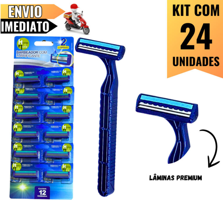 Kit 24 Barbeadores Descartáveis com 2 Lâminas e 