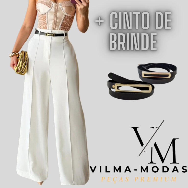 Calça Social Feminina: Pantalona Elegante com Cin