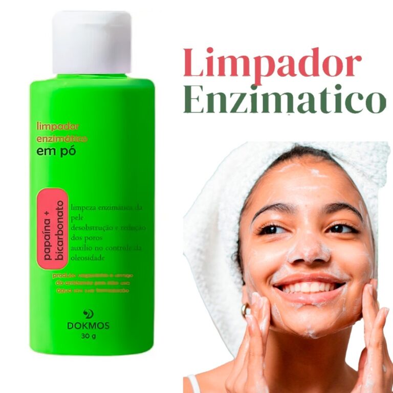 sabonete facial em pó enzimatico dokmos pele maci
