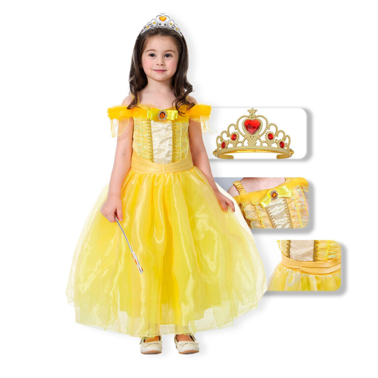 Fantasia Bela Vestido Luxo Princesa Bela E A Fera 