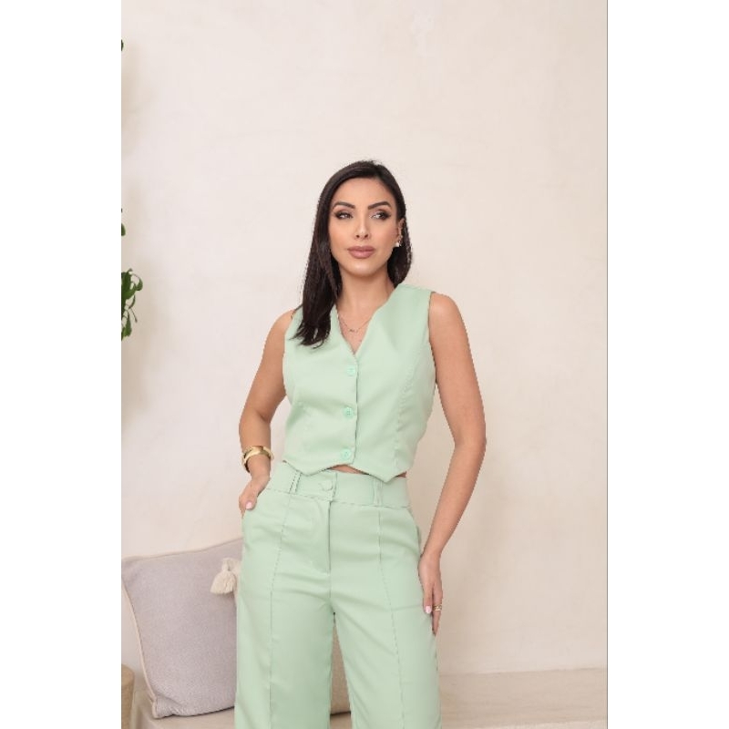 Colete Social curto Feminino Alfaiataria | Look Moderno e Versátil p/m/g/gg/g1/g2