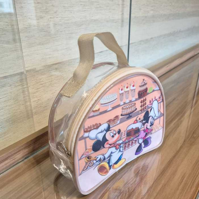 kit Bolsinha lembrancinha meia lua  plástico cris