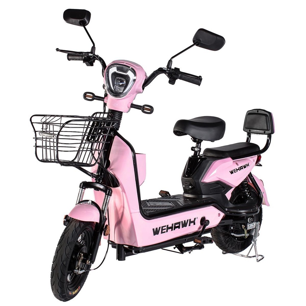 Bicicleta Scooter Elétrica 500W Bike WeHawk WX-03 Basket  Bateria 48V 12Ah Removível Autopropelido