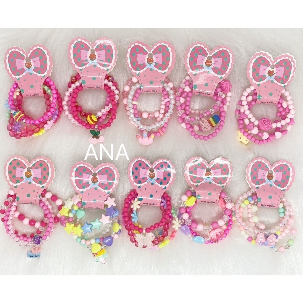 Kit 24 pulseiras lindas infantis de miçanga-youyi