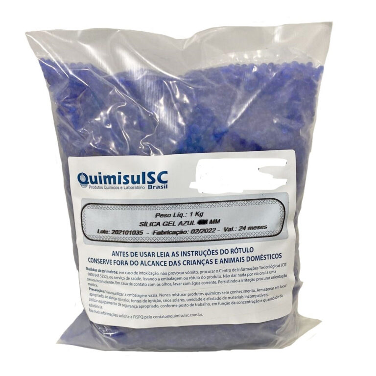Sílica Gel Azul 4-8 mm – 100g -Dessecante p