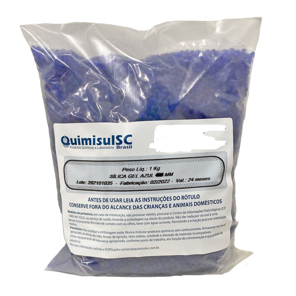 Sílica Gel Azul 4-8 mm – 100g -Dessecante p/ Aparelho Auditivo