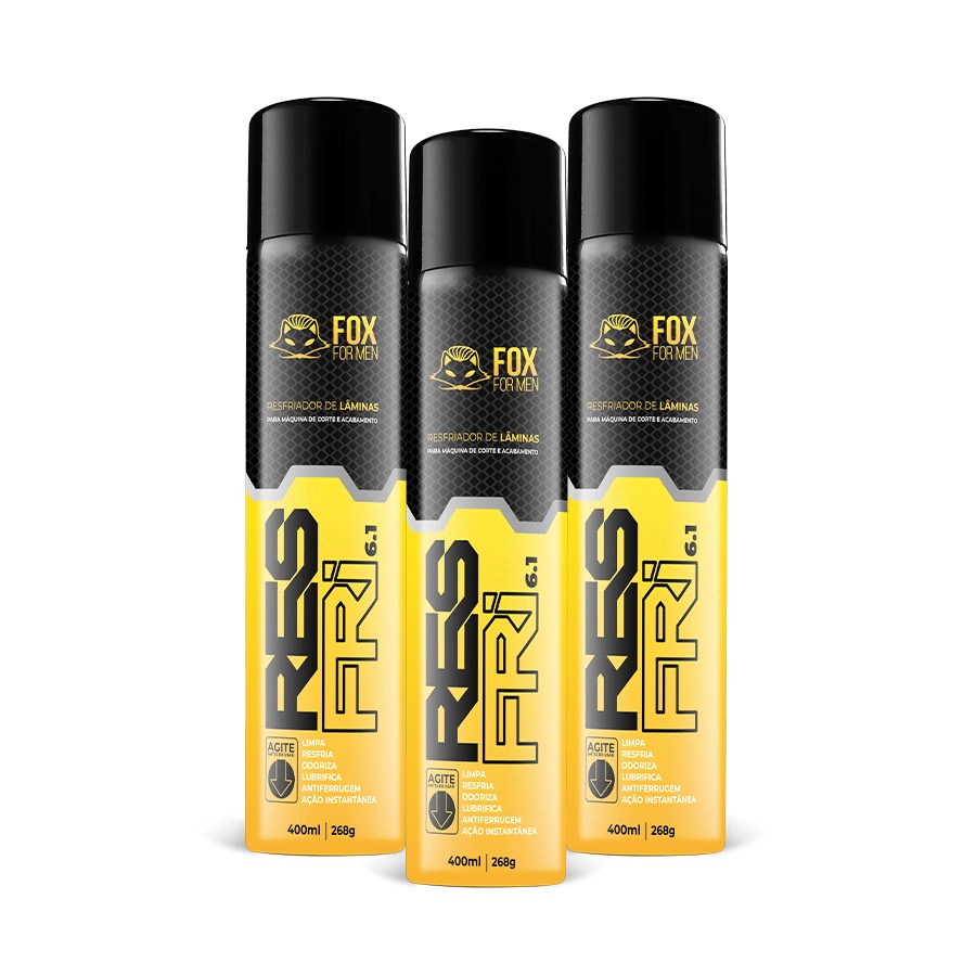 RESFRIADOR DE LAMINAS 400ML – 268G – 3 UND – FOX FOR MEN