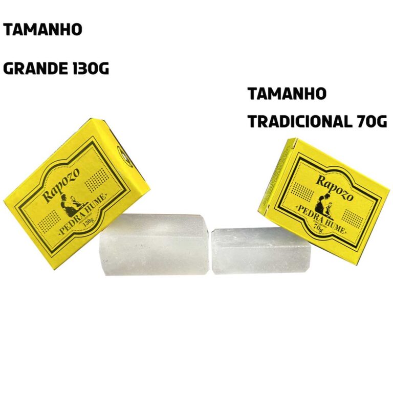 Kit c/ 3un Pedra Hume Rapozo Tablete 130g tamanho 