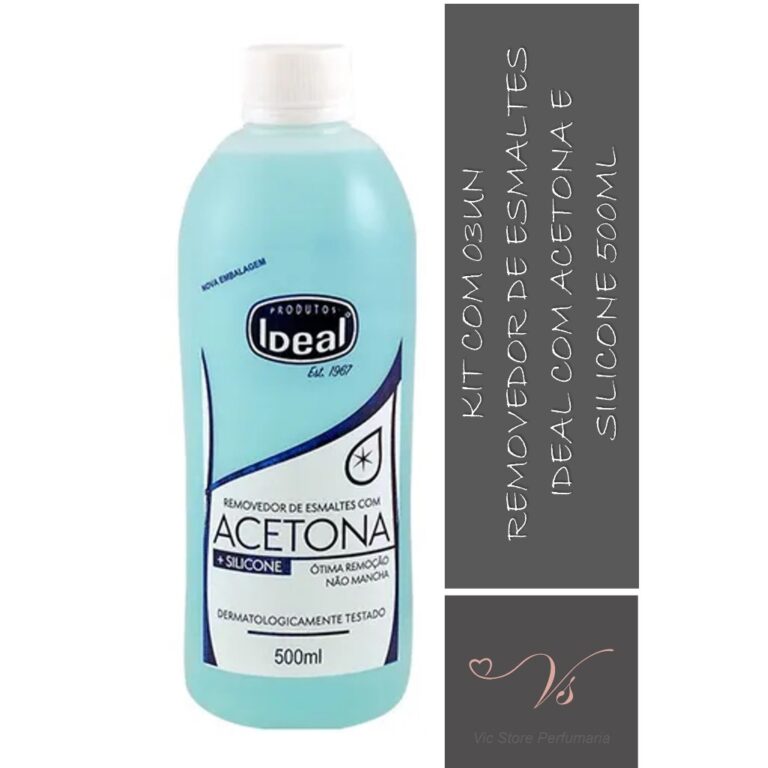 Kit com 03un Removedor de Esmalte Ideal com Aceton