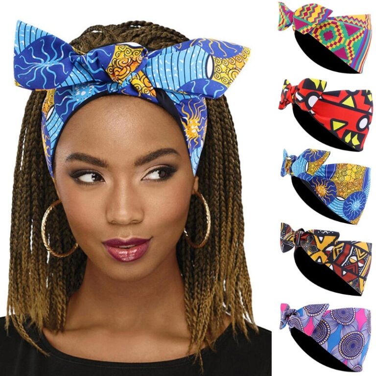 Headbands Para Com Nó Africano Envoltório Elást