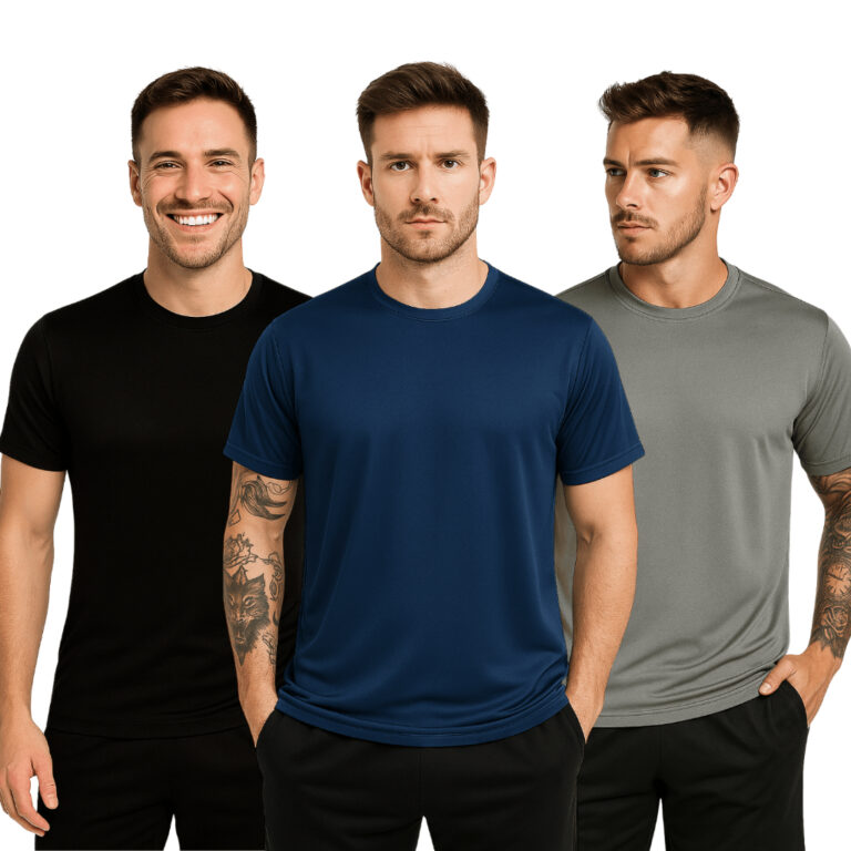 Kit 3 Camisetas Poliéster DryFit Masculina Lisa A