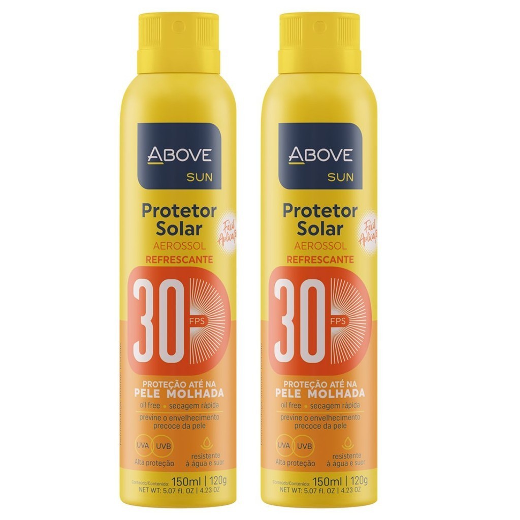 PROTETOR SOLAR AEROSOL ABOVE FPS30 150ML COMBO 2 UND