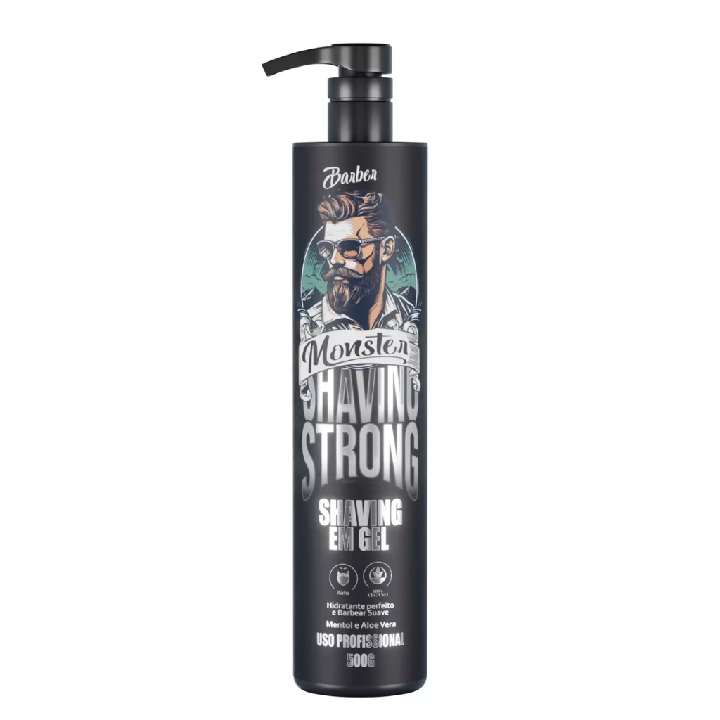 Shaving Gel Barbear Refrescante mentolado Aplicação Transparente 500ml  Pra Fazer Barba Pezinho E Na