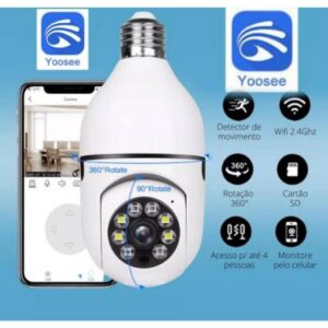 Segurança Total: Câmera WiFi 360° com Visão Noturna para Seu Lar