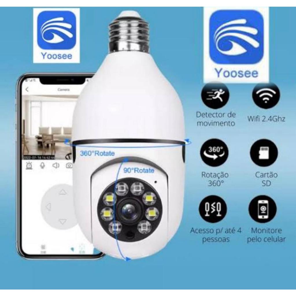 camera yoosee 360  giratorio wifi com visão noturna