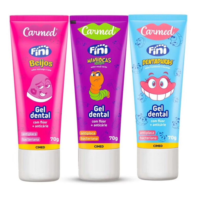 Gel Dental Carmed Fini Beijos Fini Minhocas e Fini