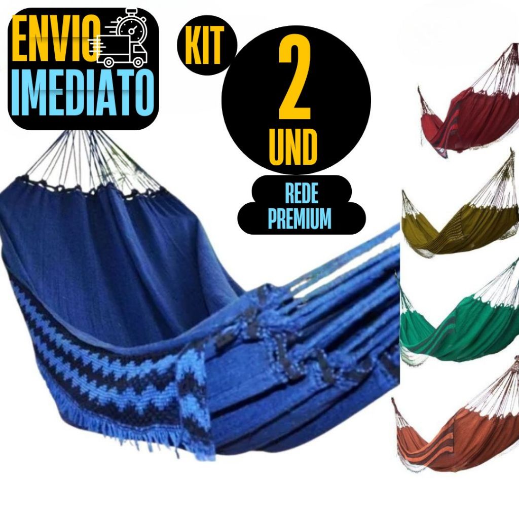Rede Descanso Casal e Solteiro Jeans Reforçada Gigante Resistente Algodao Premium Qualidade