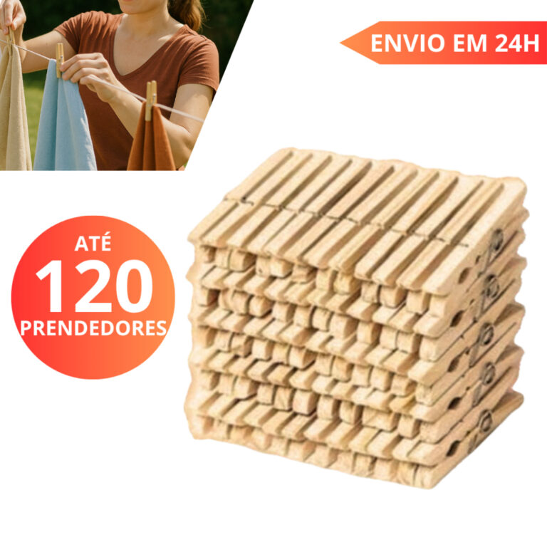 Kit com até 120 Prendedores Pregador de roupas de