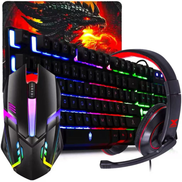 Kit Gamer Teclado Semi Mecanico RGB Mouse Optico 1