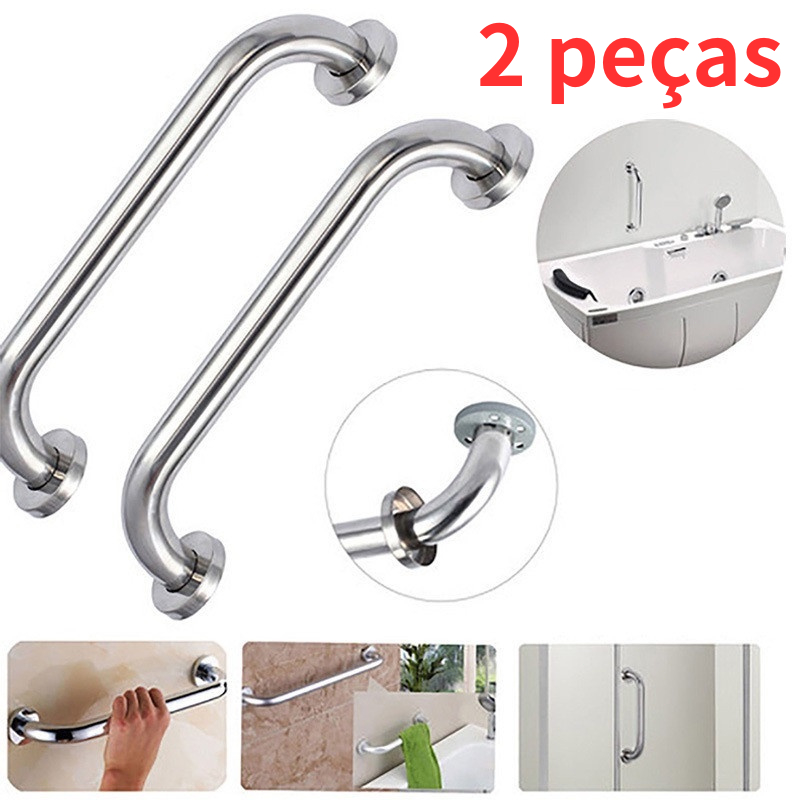 2pcs 60/80 cm barra de apoio para banheiro Alumínio Corrimão Alça Suporte Banheiro Segurança Proteçã