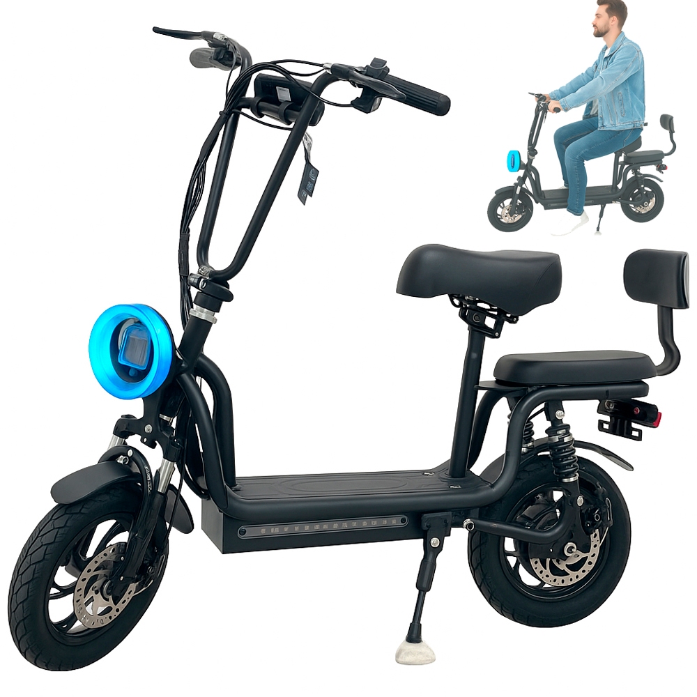 Bicicleta Elétrica 800w Mini Moto Elétrica s/Carteira Autonomia 40Km 2 Pessoas Amortecedores