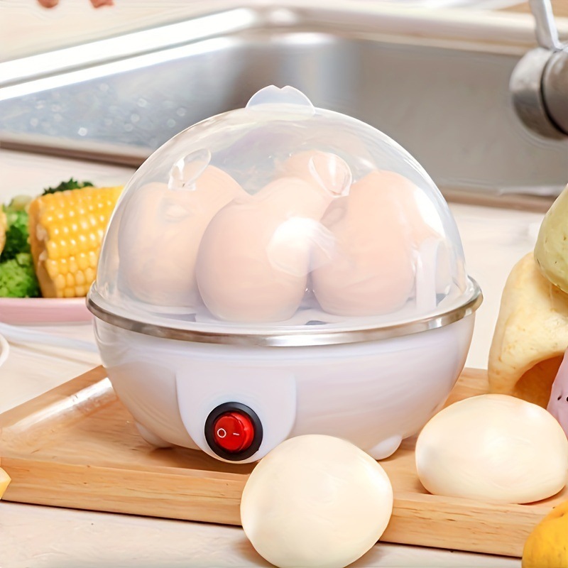 Cozedor de Ovos Elétrico Portátil Cozinha à Vapor 110V/220V Cores disponíveis Branco Azul Rosa Amare