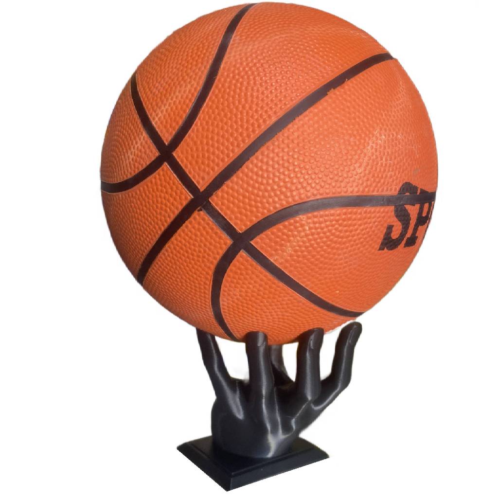 Suporte Expositor de Bola de Basquete – Mão de Mesa com Base
