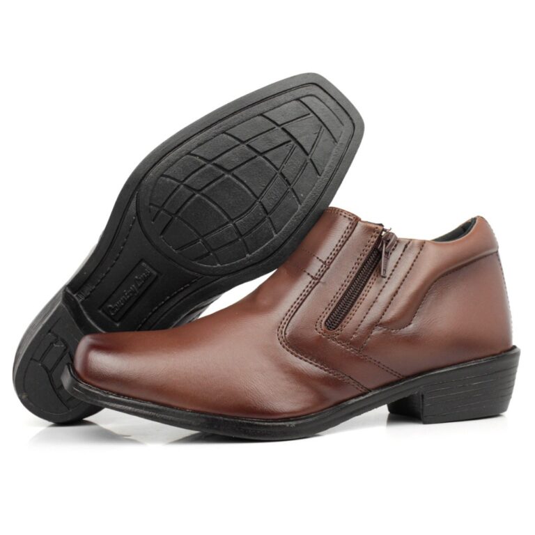 Bota Social Masculina Zíper Confortável Moderna 