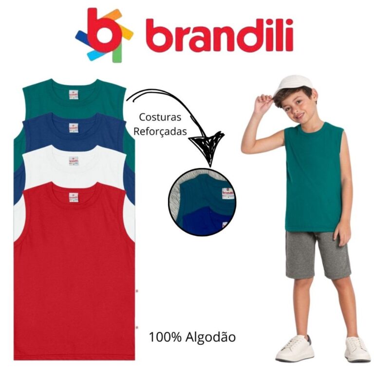 Regata Menino Básica Brandili Roupa Infantil Meni
