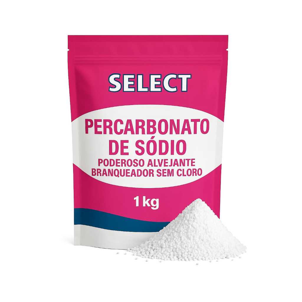Percarbonato de Sódio Puro Alvejante Sem Cloro Remove Manchas Odores Para Roupas Brancas e Coloridas