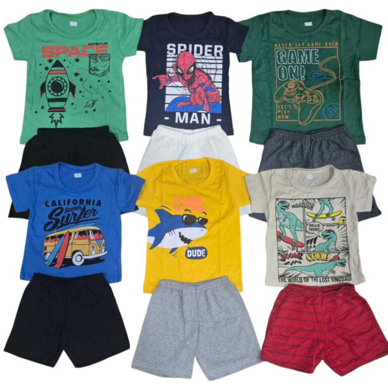 Kit Sortido 6 Peças Infantil Menino 3 Camisetas +