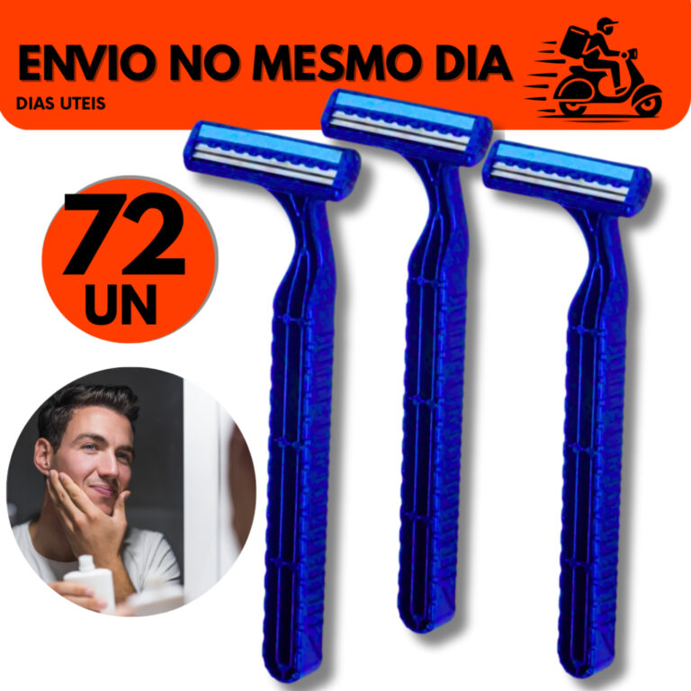 Kit 72 Un Prestobarba Aparelho de Barbear 3 Lâmin