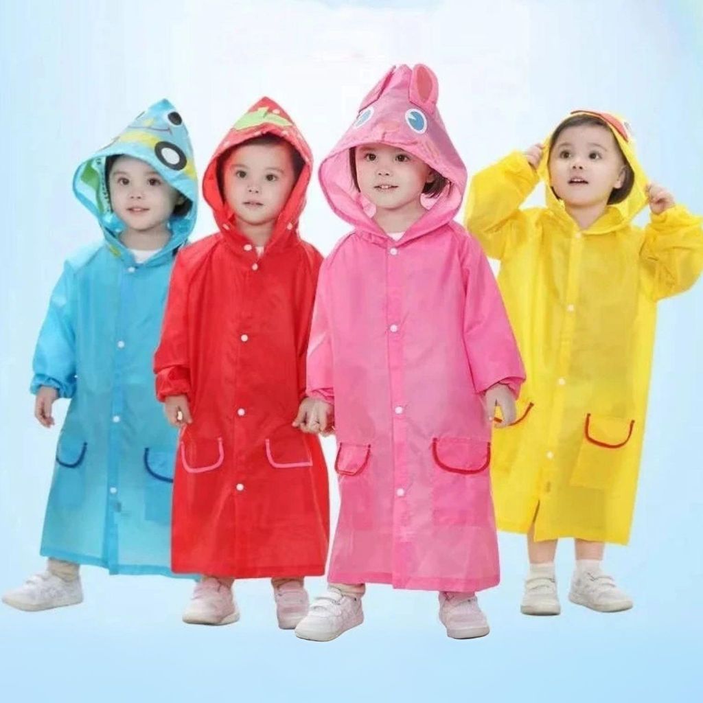 Capa Chuva Infantil com capuz Resistente Impermeável Desenho