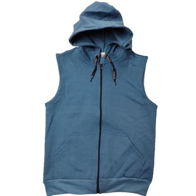 Colete de moletom Masculino Aberto com Zíper e Ca