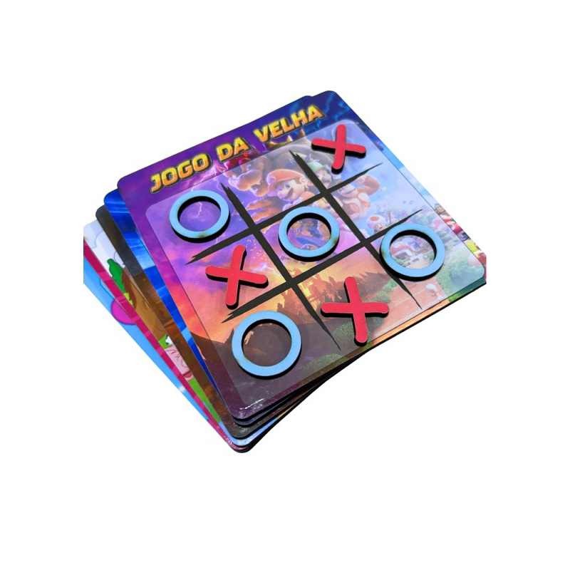 Kit Jogos da Velha em MDF   Tema Personalizado